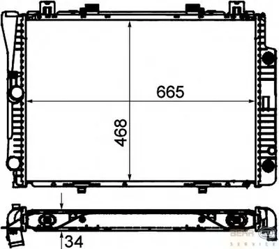 Радиатор, охлаждение двигателя BEHR HELLA SERVICE HELLA купить