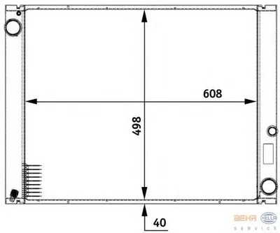 Радиатор, охлаждение двигателя BEHR HELLA SERVICE HELLA купить