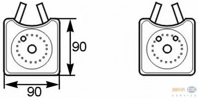 масляный радиатор, двигательное масло BEHR HELLA SERVICE HELLA купить