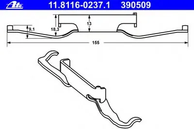 Пружина, тормозной суппорт ATE купить