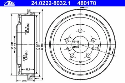 Тормозной барабан ATE купить