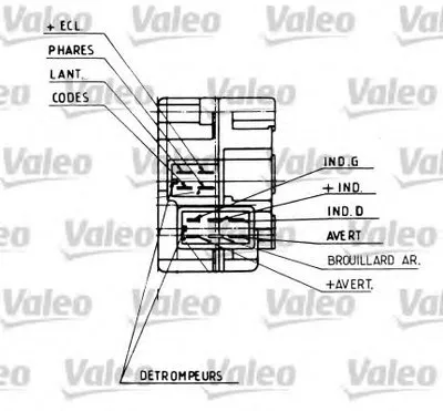 Выключатель на колонке рулевого управления VALEO купить