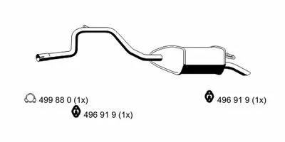 Глушитель выхлопных газов конечный ERNST купить