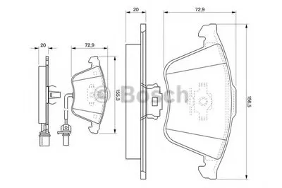 Комплект тормозных колодок, дисковый тормоз BOSCH купить