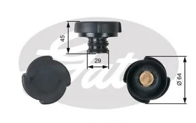 Крышка, резервуар охлаждающей жидкости GATES купить