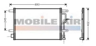Конденсатор, кондиционер VAN WEZEL купить