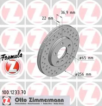 Тормозной диск FORMULA Z BRAKE DISC ZIMMERMANN купить