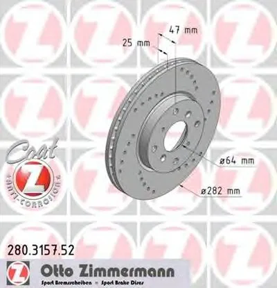 Тормозной диск SPORT BRAKE DISC COAT Z ZIMMERMANN купить