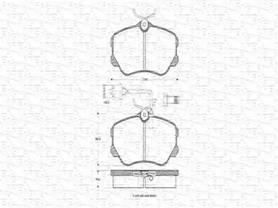 Комплект тормозных колодок, дисковый тормоз MAGNETI MARELLI купить