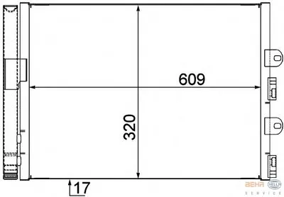 Конденсатор, кондиционер BEHR HELLA SERVICE купить