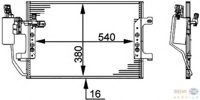 Конденсатор, кондиционер BEHR HELLA SERVICE купить