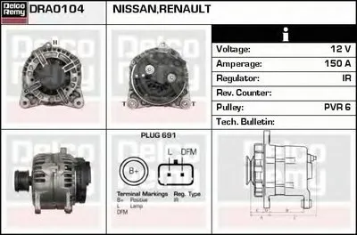 Генератор Remanufactured REMY (Light Duty) DELCO REMY купить