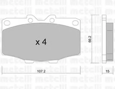 Комплект тормозных колодок, дисковый тормоз METELLI купить