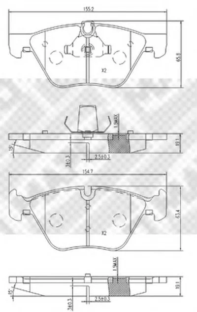 Комплект тормозных колодок, дисковый тормоз MAPCO купить