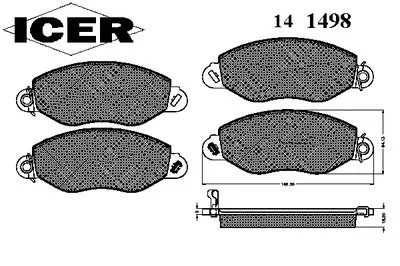 Комплект тормозных колодок, дисковый тормоз ICER купить