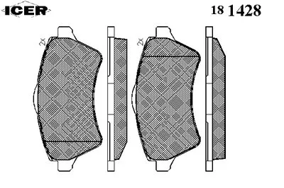 Комплект тормозных колодок, дисковый тормоз ICER купить