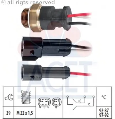 Термовыключатель, вентилятор радиатора FACET купить