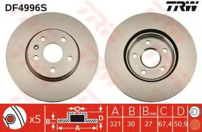 Тормозной диск TRW купить