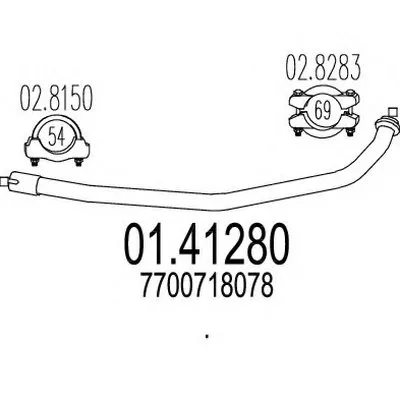 Труба выхлопного газа MTS купить