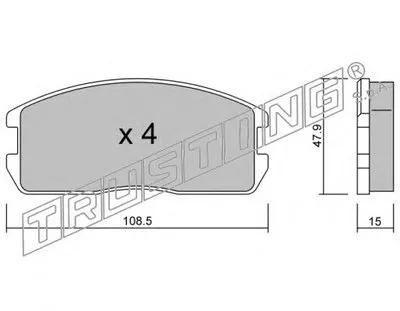 Комплект тормозных колодок, дисковый тормоз TRUSTING купить