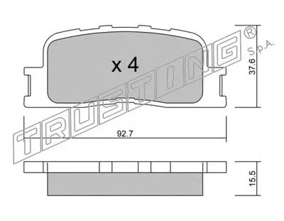 Комплект тормозных колодок, дисковый тормоз TRUSTING купить