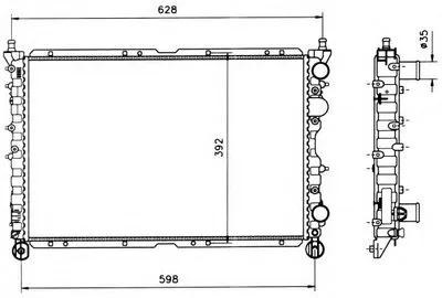 Радиатор, охлаждение двигателя NRF купить
