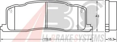 Комплект тормозных колодок, дисковый тормоз A.B.S. купить