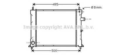 Радиатор, охлаждение двигателя AVA QUALITY COOLING купить