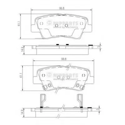 Комплект тормозных колодок, дисковый тормоз NIPPARTS купить