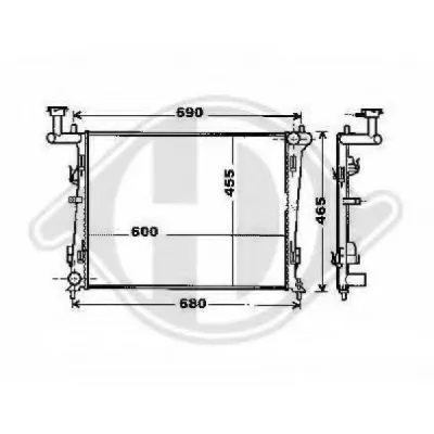 Радиатор, охлаждение двигателя DIEDERICHS купить