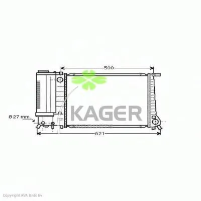 Радиатор, охлаждение двигателя KAGER купить