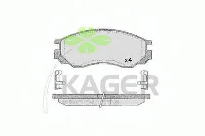 Комплект тормозных колодок, дисковый тормоз KAGER купить