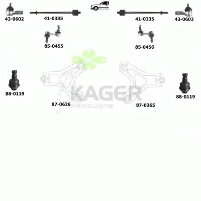 Подвеска колеса KAGER купить