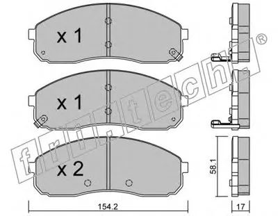 Комплект тормозных колодок, дисковый тормоз fri.tech. купить