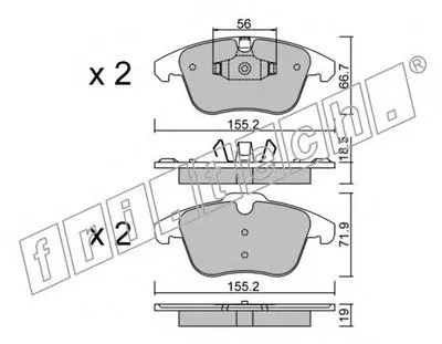 Комплект тормозных колодок, дисковый тормоз fri.tech. купить