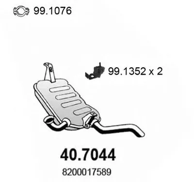 Глушитель выхлопных газов конечный ASSO купить