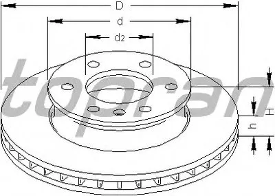 Тормозной диск TOPRAN купить