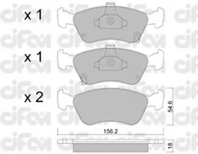 Комплект тормозных колодок, дисковый тормоз CIFAM купить