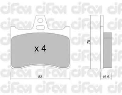 Комплект тормозных колодок, дисковый тормоз CIFAM купить