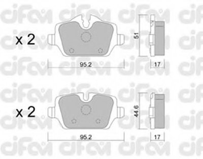 CIFAM BMW Тормозные колодки задн.E87(1-serie), E90(3-serie)