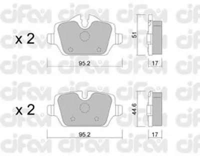 Комплект тормозных колодок, дисковый тормоз CIFAM купить