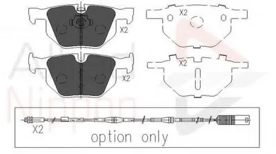 Комплект тормозных колодок, дисковый тормоз ANL Braking COMLINE купить