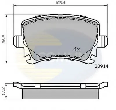 Комплект тормозных колодок, дисковый тормоз Comline COMLINE купить
