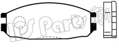 Комплект тормозных колодок, дисковый тормоз IPS Parts IPS Parts купить