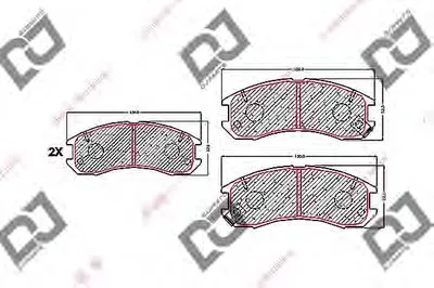Комплект тормозных колодок, дисковый тормоз DJ PARTS купить