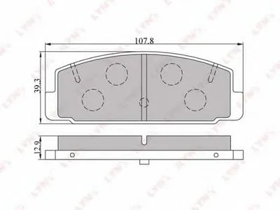Комплект тормозных колодок, дисковый тормоз LYNXauto купить
