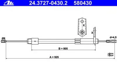 Трос, стояночная тормозная система ATE купить