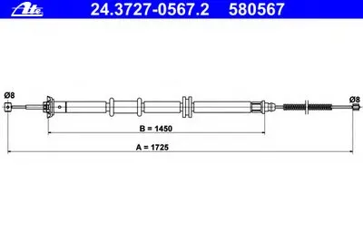 Трос, стояночная тормозная система ATE купить