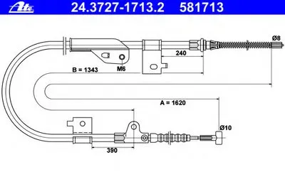 Трос, стояночная тормозная система ATE купить