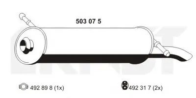 Глушитель выхлопных газов конечный ERNST купить
